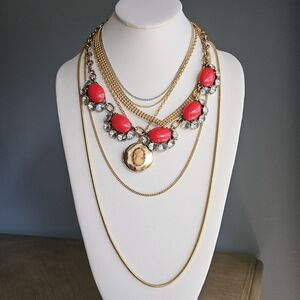 Necklace Lot Vintage To Now Gold Silver Tone Monet Stella Dot